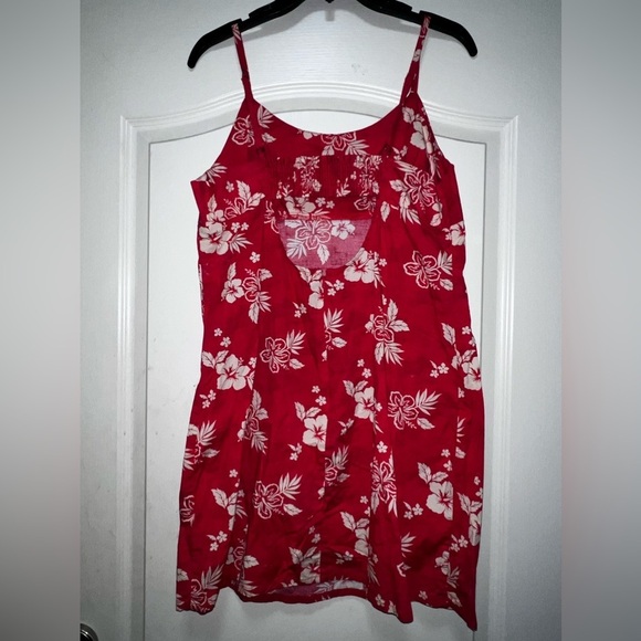 Red Tropical print Wild Fable spaghetti strap dress. - Picture 4 of 7